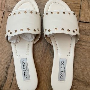 Jimmy Choo studded flat sandals- gently worn